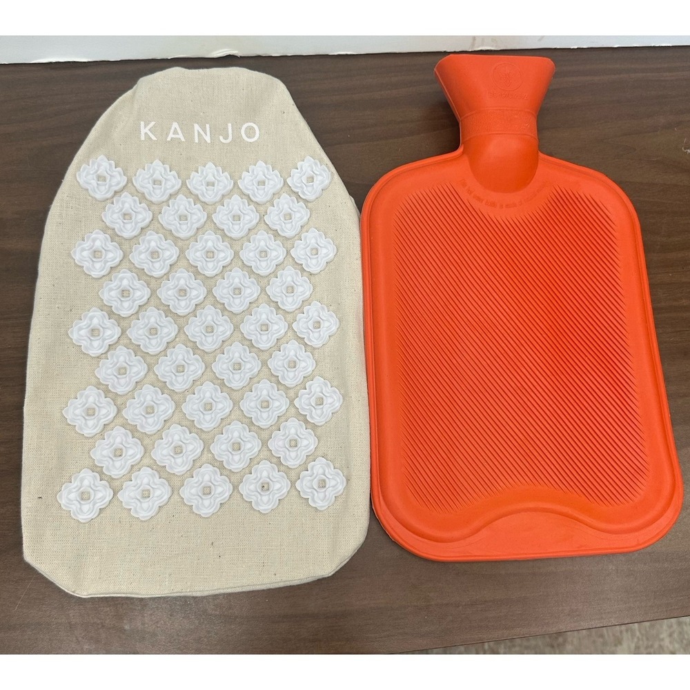 Kanjo Heat Therapy Acupressure Pillow & Hot Water Bottle Neck Stomach Pillow